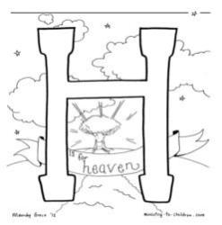 Coloring Page-H-Heaven